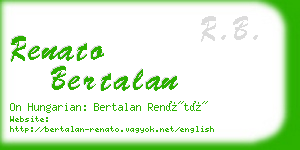 renato bertalan business card